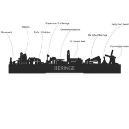 Skyline Klok Beringe Black