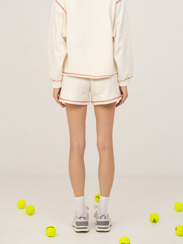 Form White Jersey Sweat Shorts