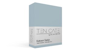 100% Cotton Satin Topper Fitted Sheet - Light Blue