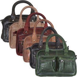 Arrigo damer små skulder taske mini westernbag læder cognac