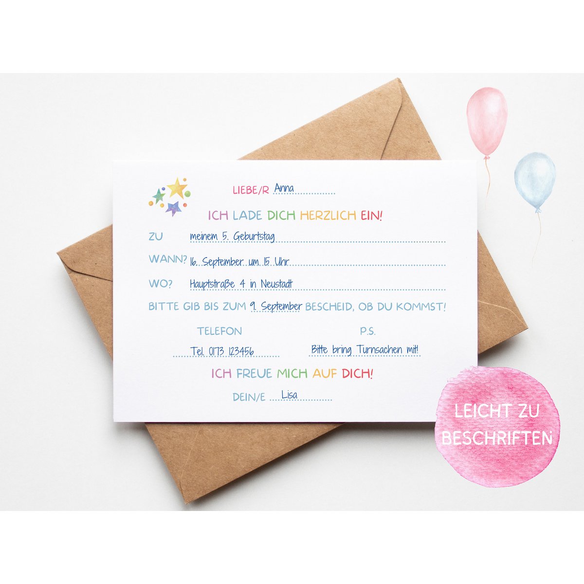 Tarjetas de invitación para fiesta de cumpleaños de helado para niñas y niños, tarjetas de invitación de helado para que los niños llenen con sobres para fiesta de cumpleaños de helado