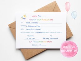 Is fødselsdagsfest invitationskort til piger og drenge, is invitationskort til børn at udfylde med konvolutter til is fødselsdagsfest