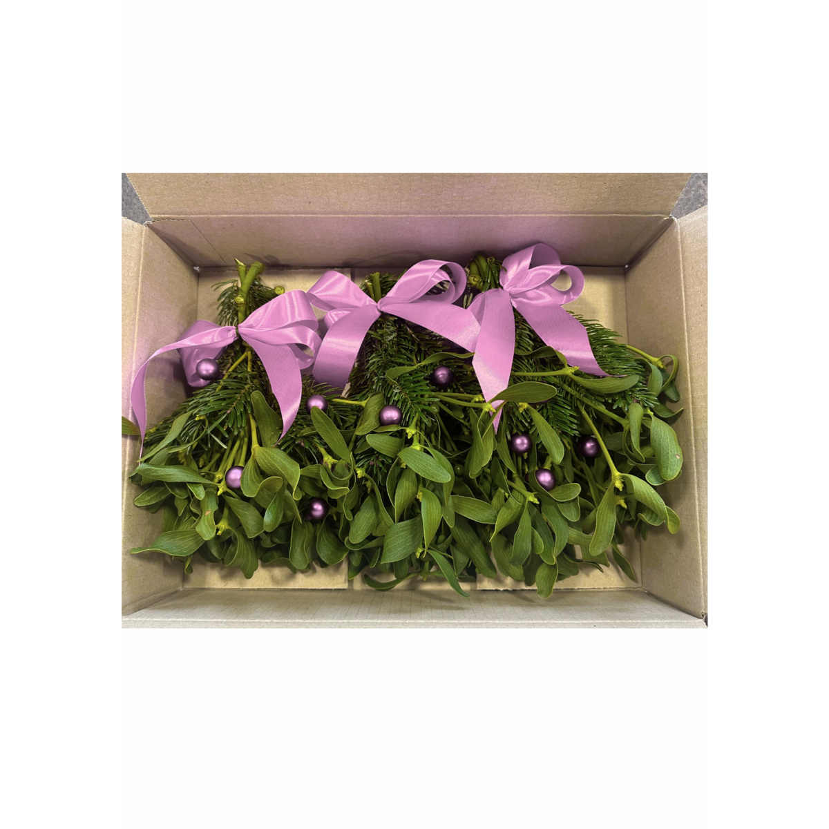 Christmas Box Mistletoe - Pink (8 packs van 3 bundels)