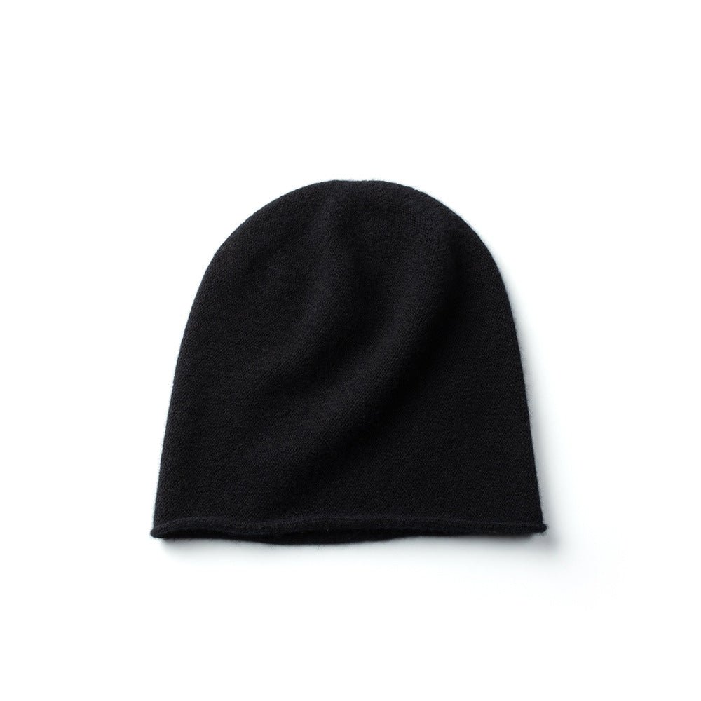 RIBBED POMPOM – 100% cashmere beanie with Pom-Pom