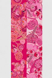 Virginie Riou – bandoulière de téléphone "citron caviar – 100% twill de polyester recyclé– rose, fruits – 128 cm x 5 cm