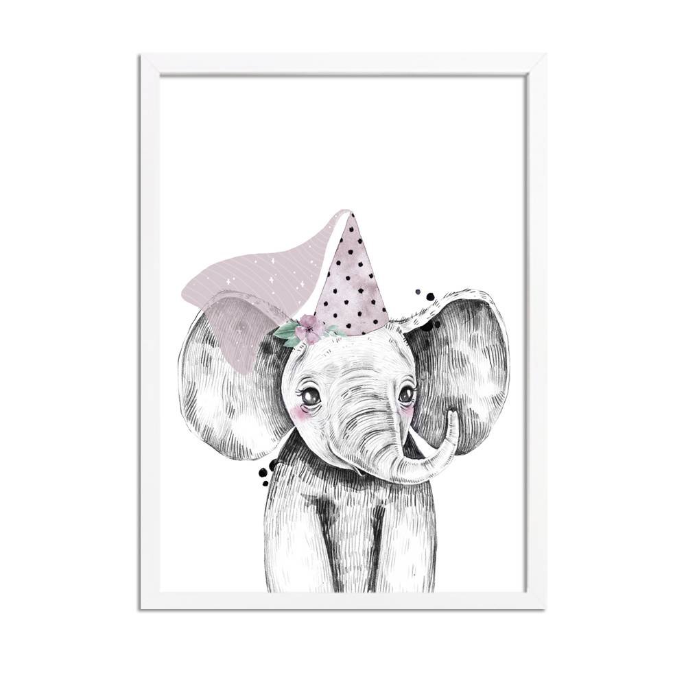 Affiche chambre éléphant pour enfants Hoedje