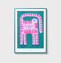 Purrrfecte dag | Illustratie kwekerij Art Print