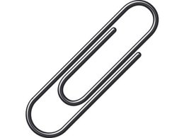 Paperclips Alco 26mm rond doos 100st. zwart