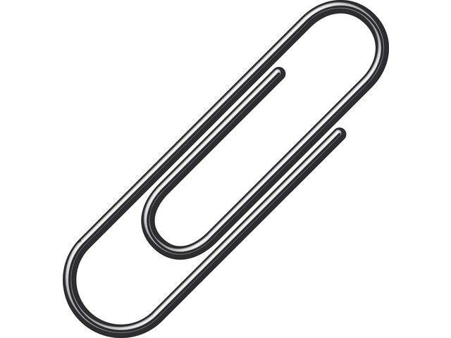 Paperclips Alco 26mm rond doos 100st. zwart
