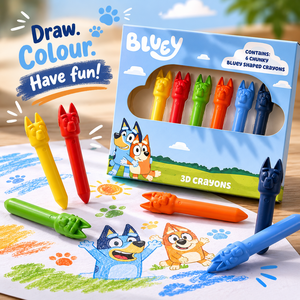 Bluey - Wachsmalstifte in 3D-Form