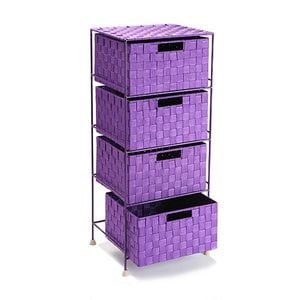 SCHRANK MIT 4 SCHUBLADEN VIOLETT