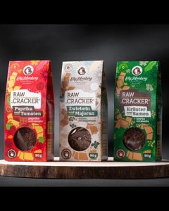 Keto-Leinsamen-Cracker – 3er-Box – vegan, ohne Zuckerzusatz, laktose- und glutenfrei
