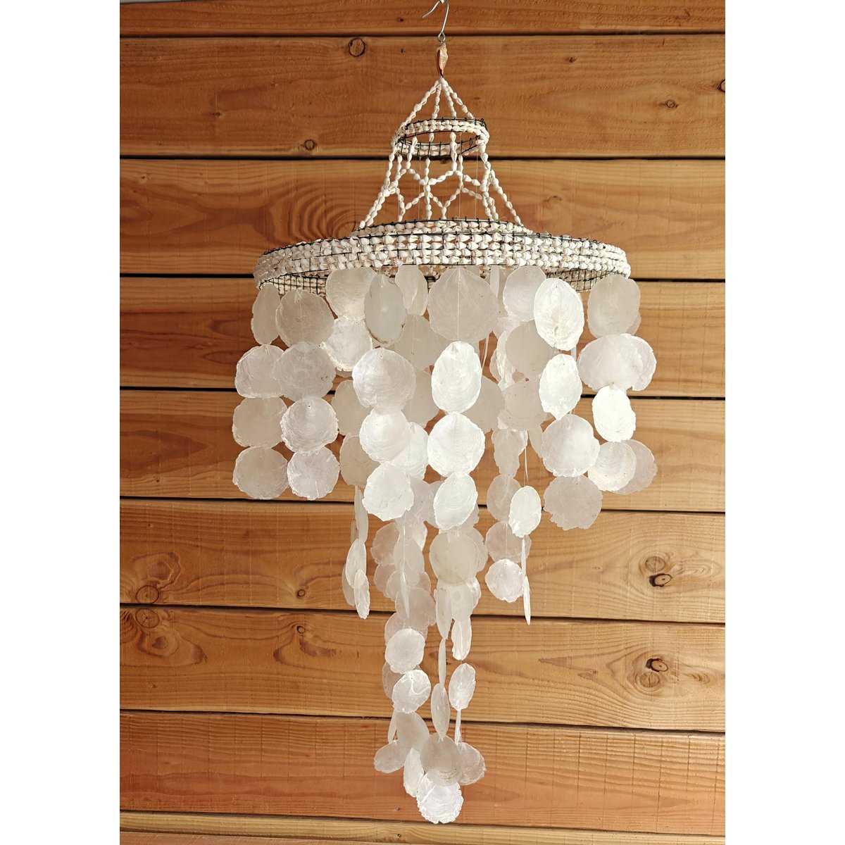 Capiz shell pendant Large