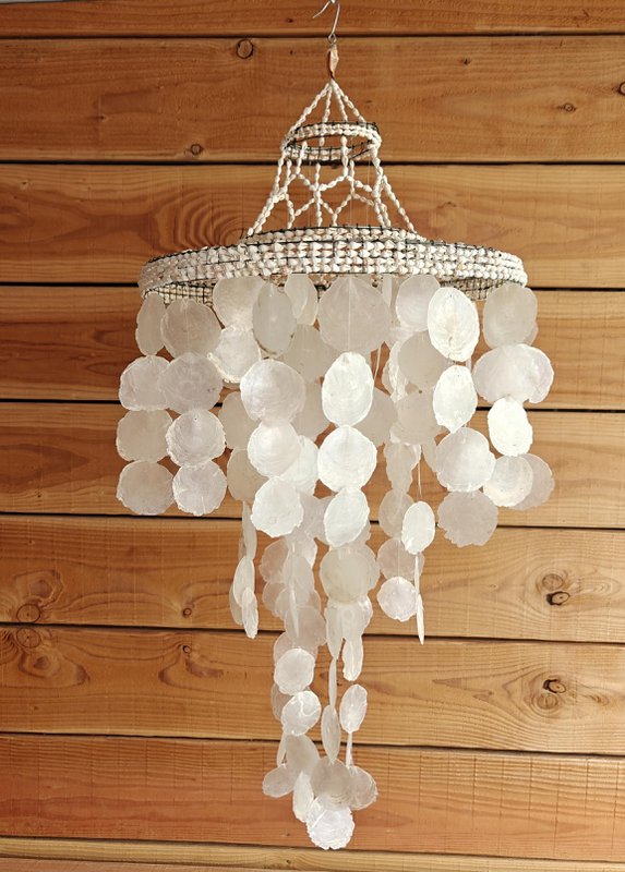 Capiz shell pendant Large
