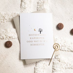 Karte Sinterklaas Kapoentje | Goldfolie
