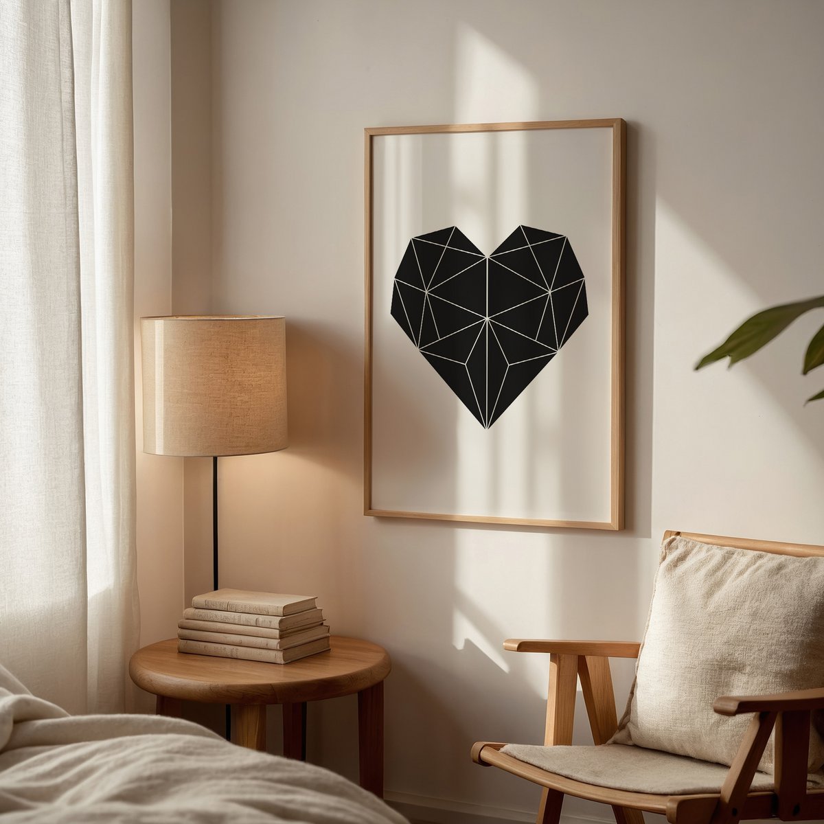 Poster: Geometrisches Herz