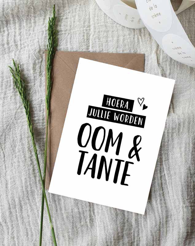 Postkarte || du wirst Onkel und Tante sein