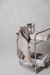 Tęcz herbaciany (ręcznik do naczyń) / mokka brązowe paski 100% pościel