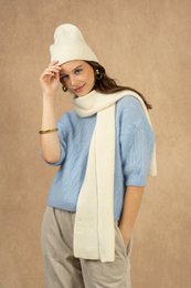 Bonnet et écharpe en 100% laine merinos