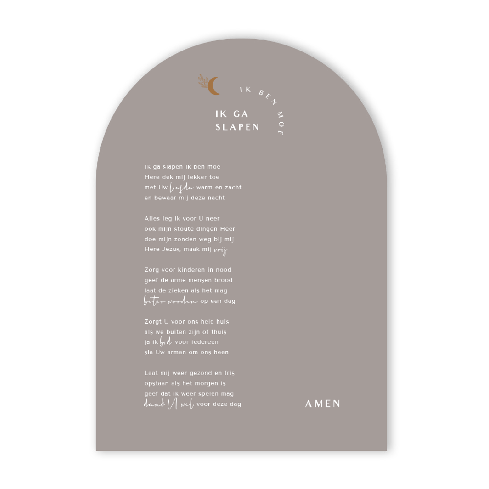 Poster 'Ich gehe schlafen' A4