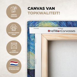 Canvas Maleri - Wall Decoration - De Sterrennacht - Vincent Van Gogh