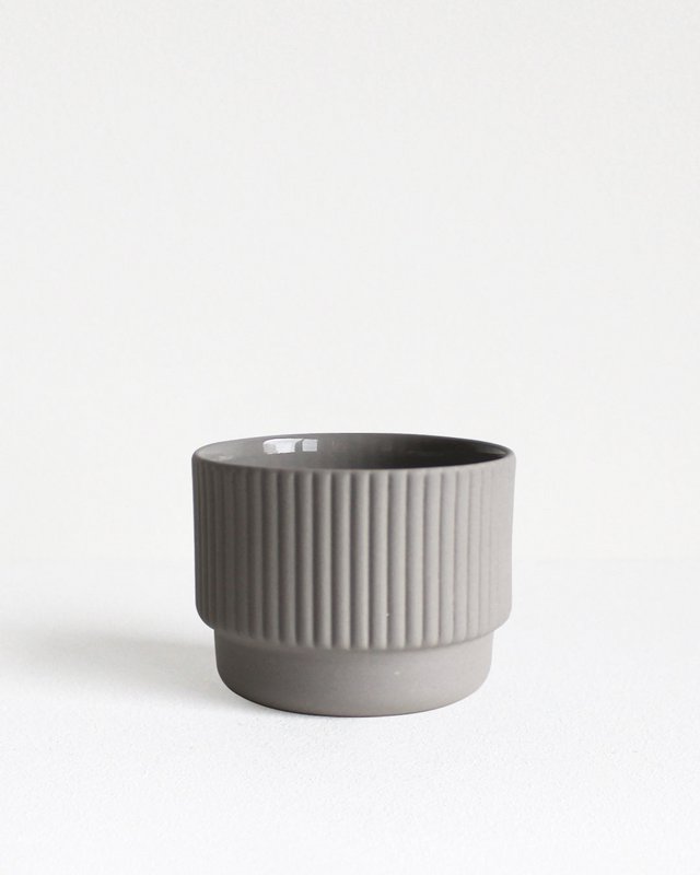 Taza capuchino Columna | gris claro