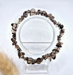 Crystal Gemstone Smoky Quartz / Smoky Quartz Chips Armbånd - 19 cm