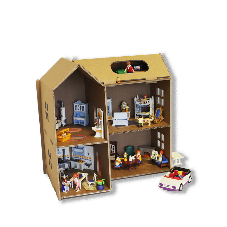 Maison de poupée en carton