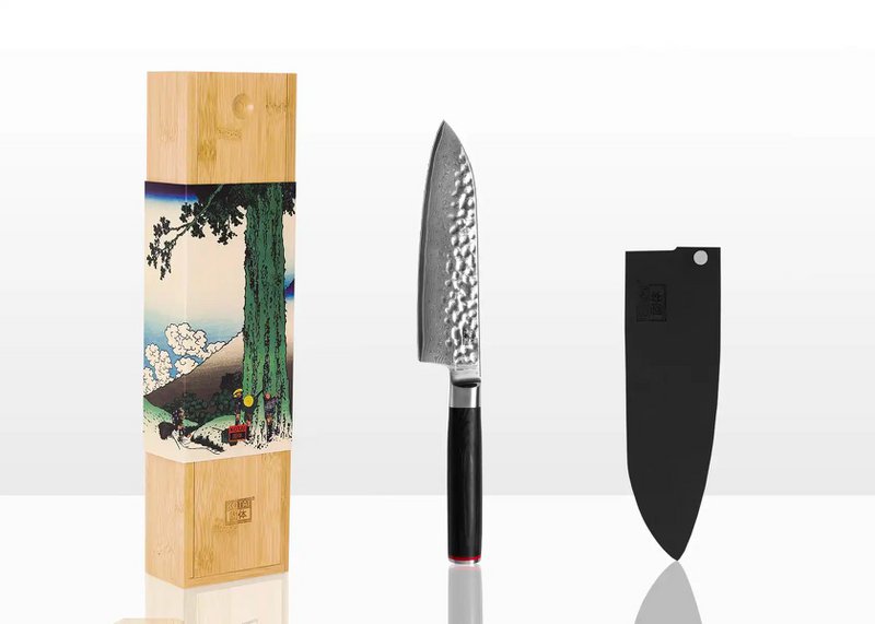 Navaja Multiusos Santoku Damasco - Hoja de 180 mm