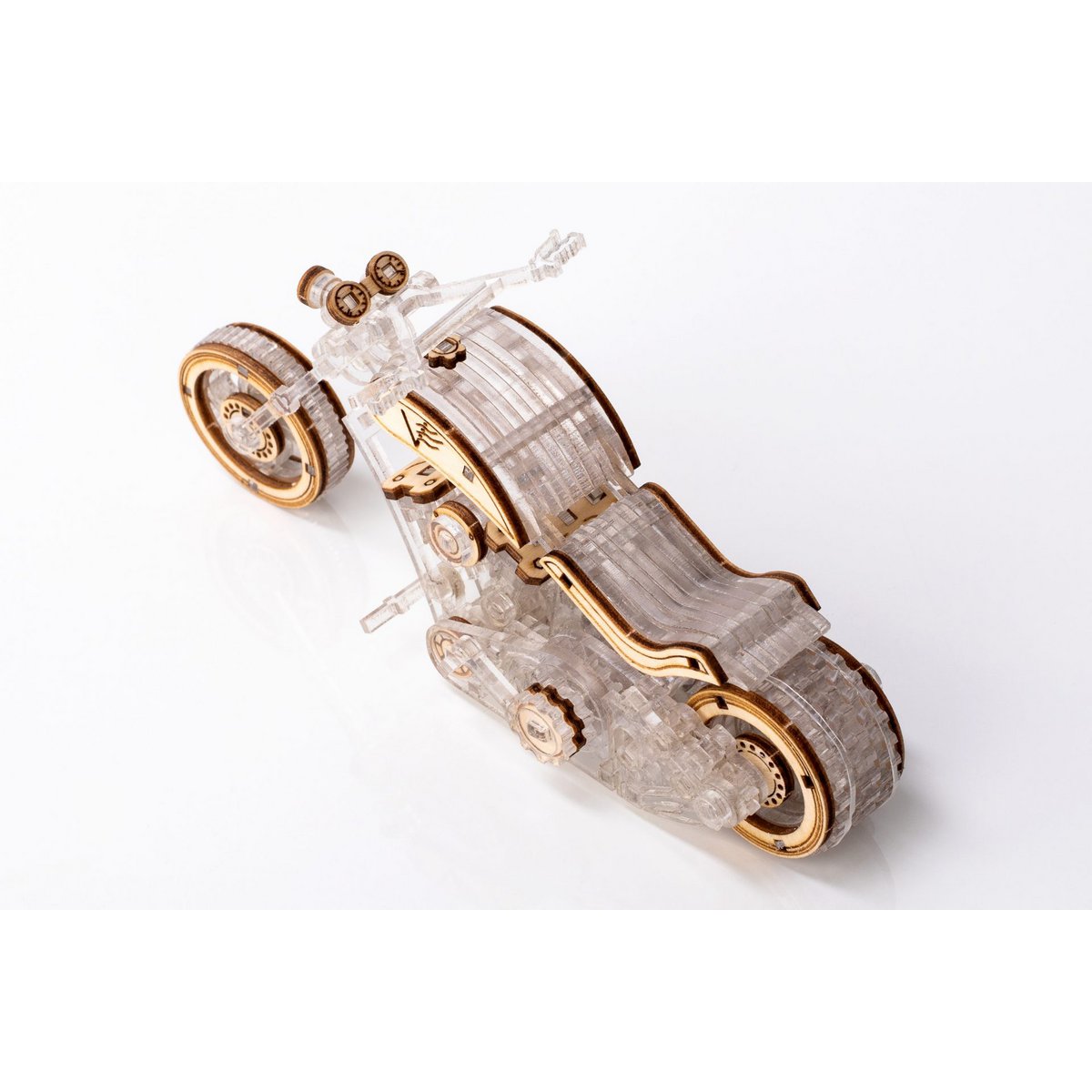 Lace Models Wooden 3D Model Building Kit Chopper-V1, AKV-01, 14x4.1x6.2cm