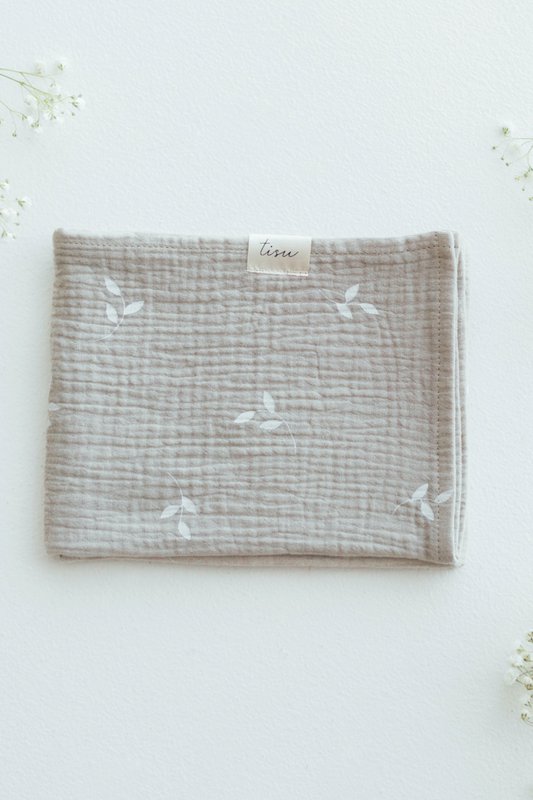 Mussola TISU, Foglie Beige