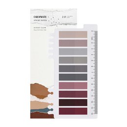 Sunset Glow | Ordinate Transparent Sticky Notes | sticky notes | Index Tabs sticky notes | Writeable sticky markers pastel | stationary supplies | Books accessories