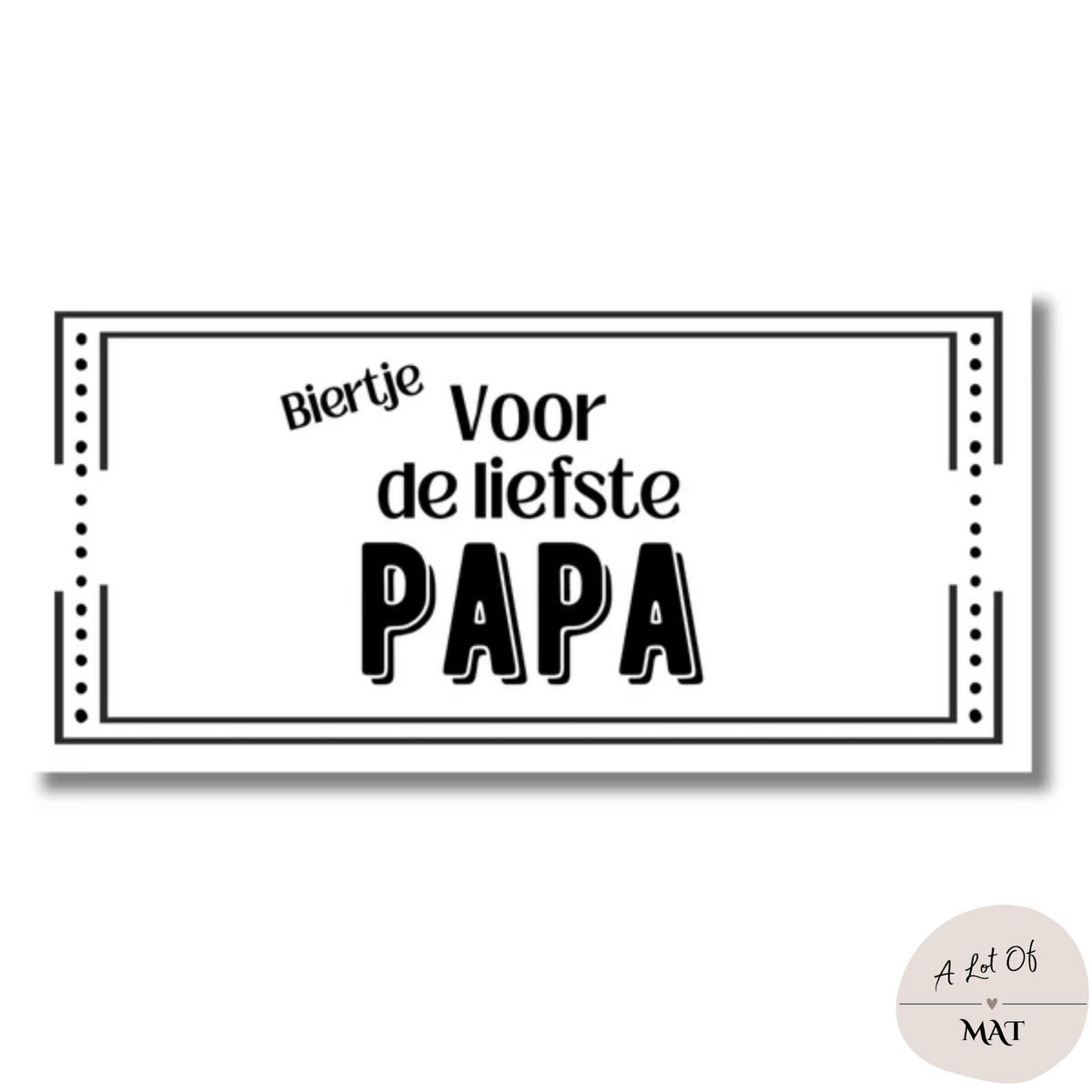 Beer label | For the dearest daddy