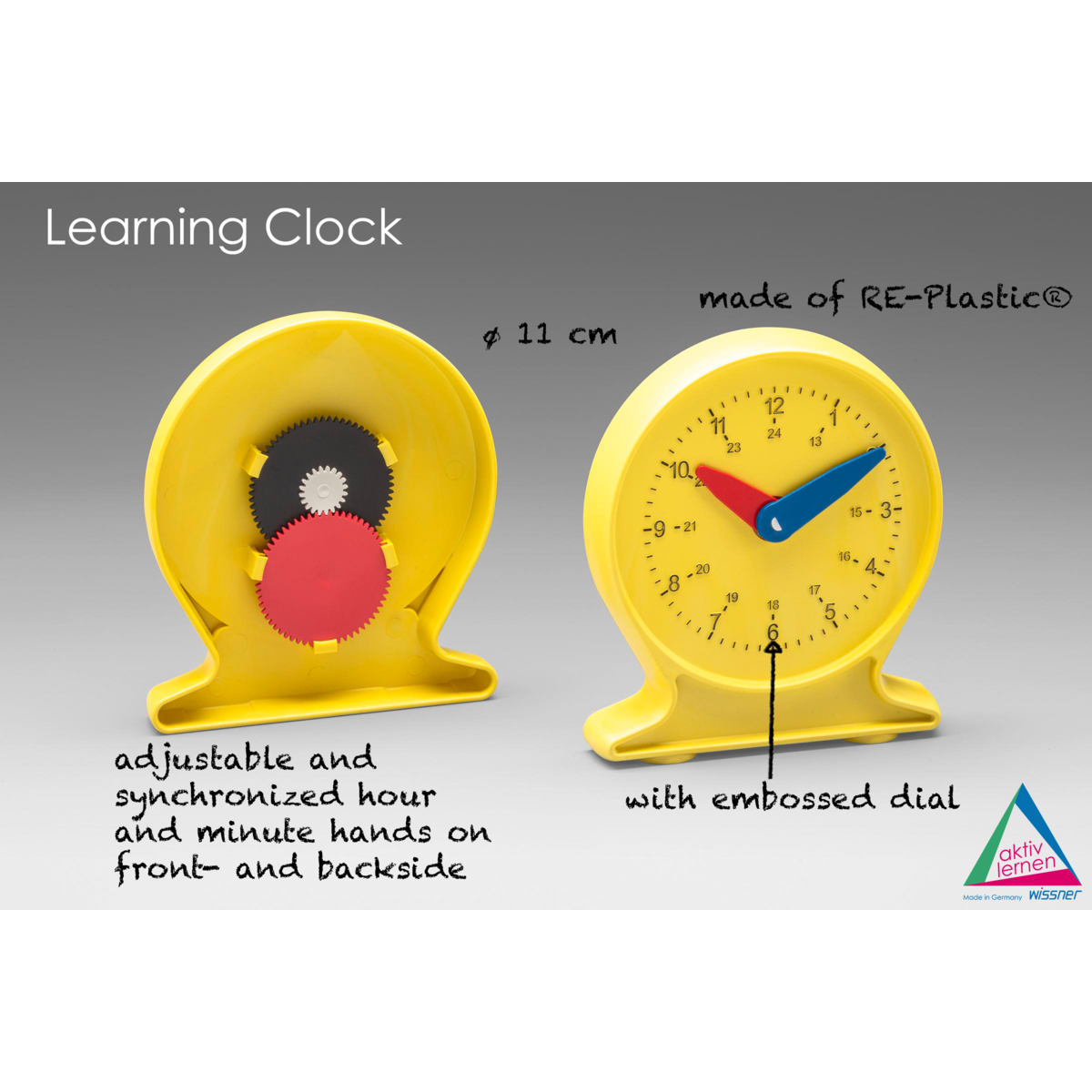Learning clock time | Student clock math school synchronous movement RE-Plastic®