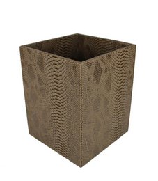 Corbeille carré reptile marron