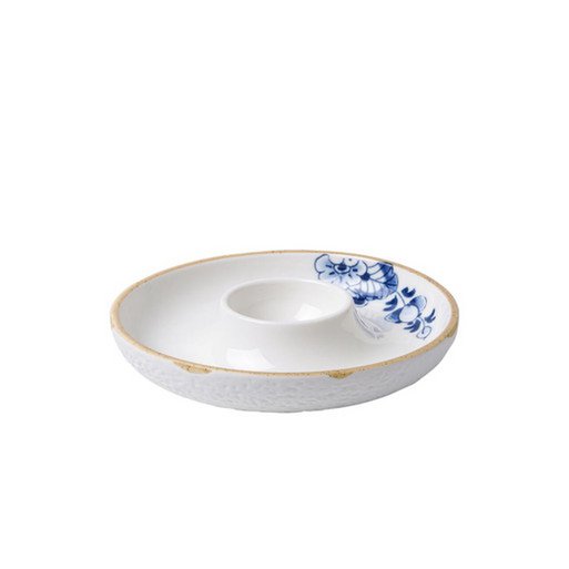 Tazza di uova a fiore blu