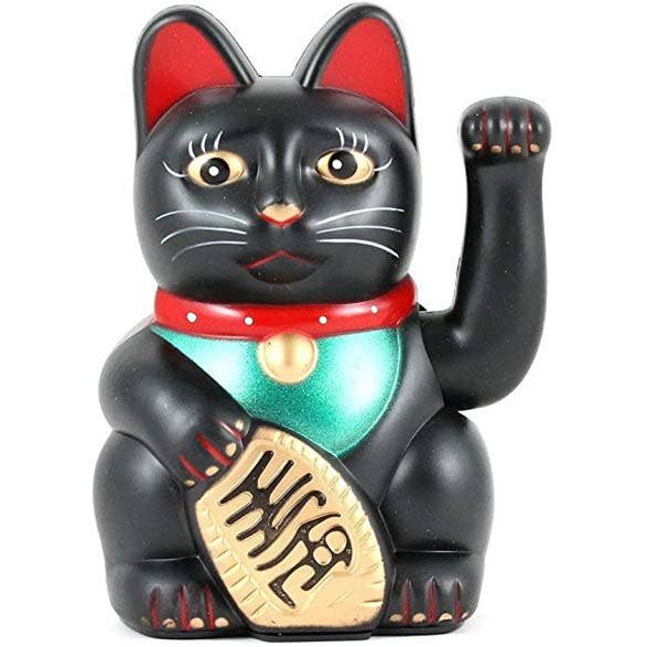 MCAT-07 - Black Money Cat - 15cm