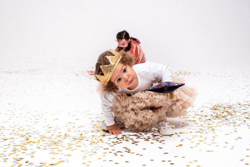 “Gold Sequins” Fairy-tale Crown and Wand Magic Set