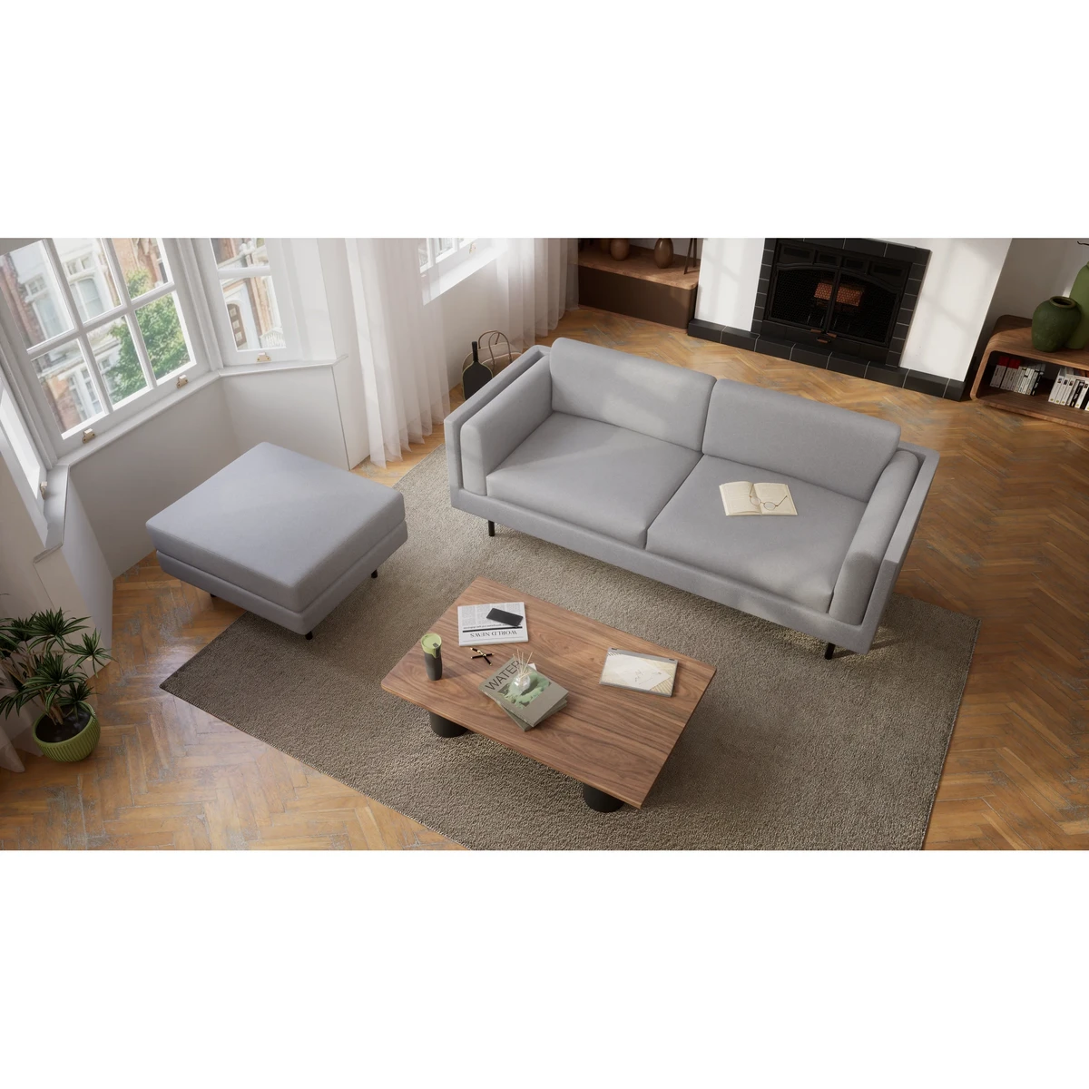 3-Seater Sofa CHELSEA - Silver