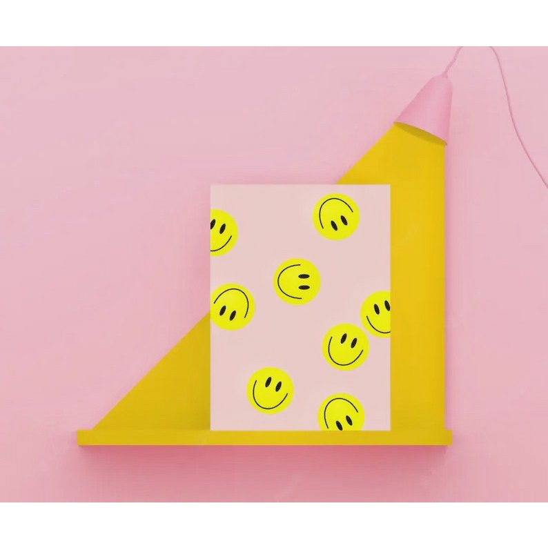 smiley rose Postkarte