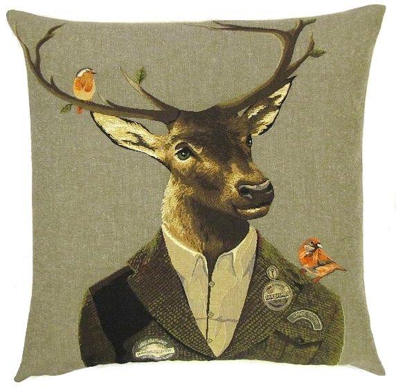 copricuscino decorativo cervo foresta nera
