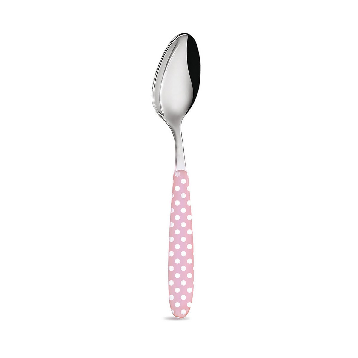Cuchara rosa pastel con lunares 20 cm