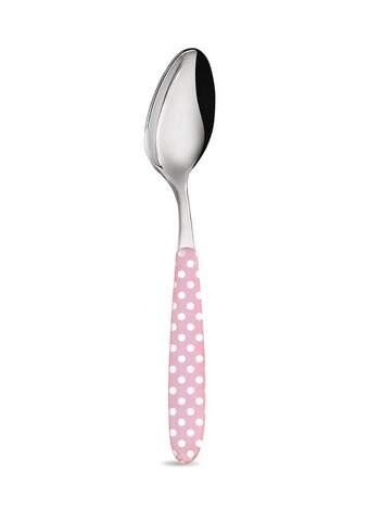 Spoon pastel pink with dots 20 cm
