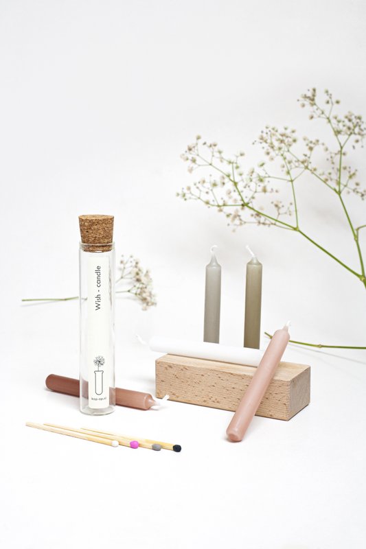 Wish Candle - mini candle in glass tube