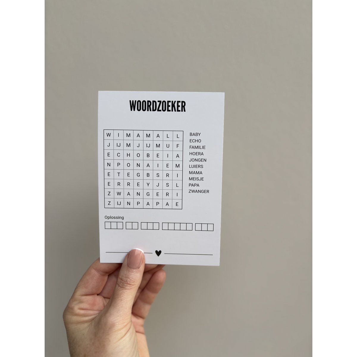 Cartolina A6 • Wordzoeker • Peter
