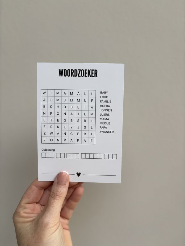A6 Carte postale • Wordzoeker • Peter