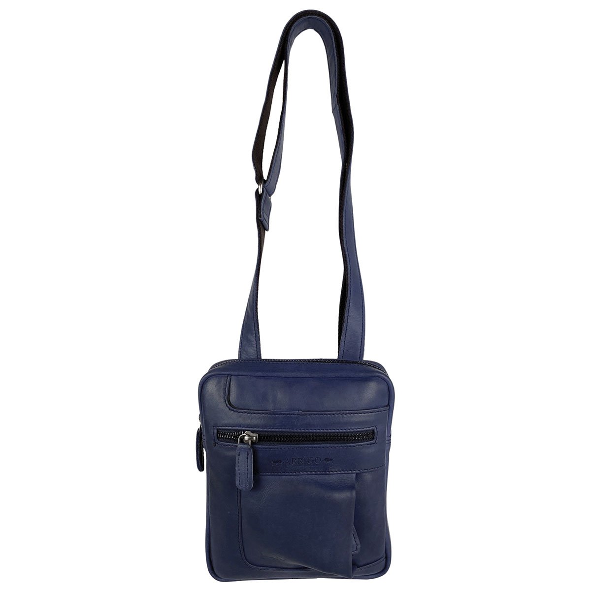 Skuldertaske eller Crossbody-taske i 6 farver glat læder med justerbar skulderrem