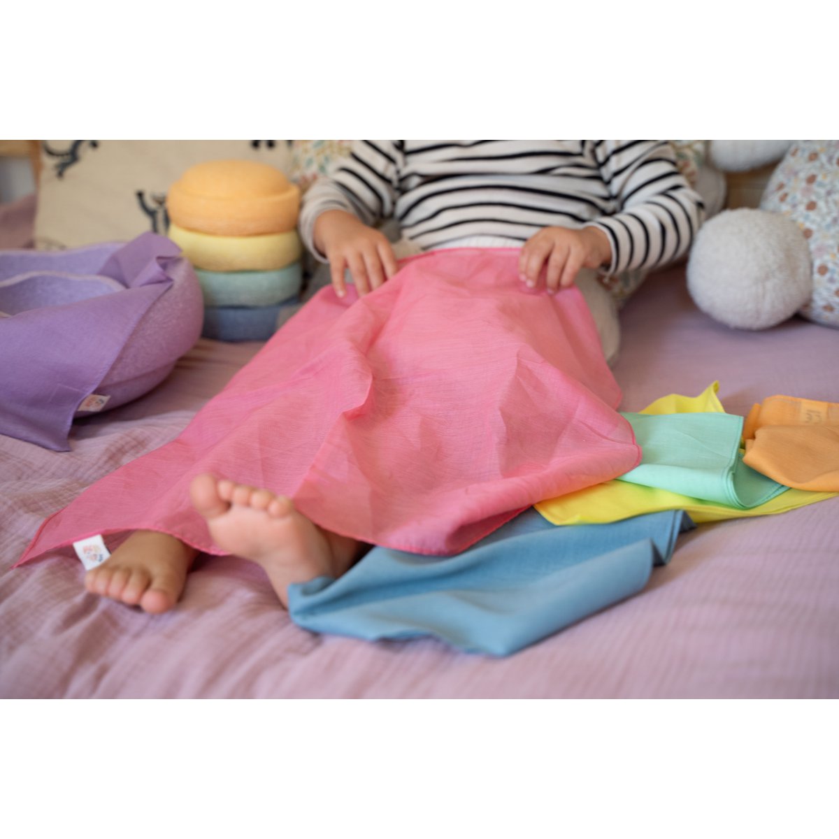 Play scarf play cotton 75x75 1 pcs spieltuch speeldoek speelkatoen