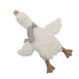  A soft, plush white polyester toy in the shape of a rabbit or bunny. The toy has a fluffy, textured appearance and appears to be made of high-quality materials.
