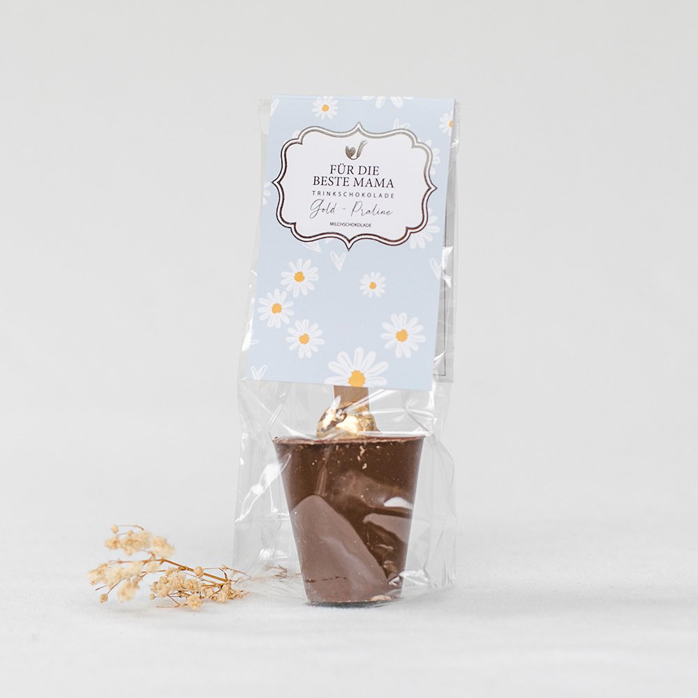 Drikker chokolade guldpraline "Til den bedste mor"